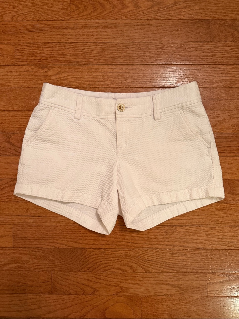 Lilly Pulitzer Textured White Callahan Shorts 6